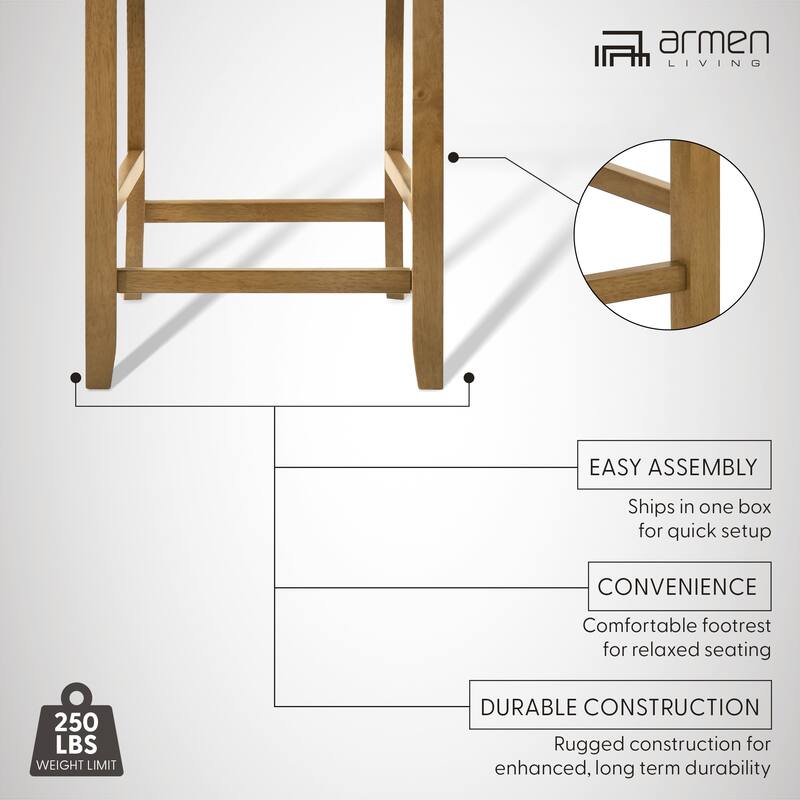 Ren Rubberword Bar Stool, Ivory Upholstered Counter Height Stool