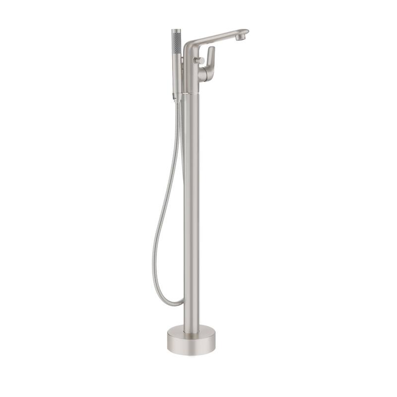 CASAINC Single-Handle Freestanding Floor-Mount Roman Tub Faucet with Handheld Shower