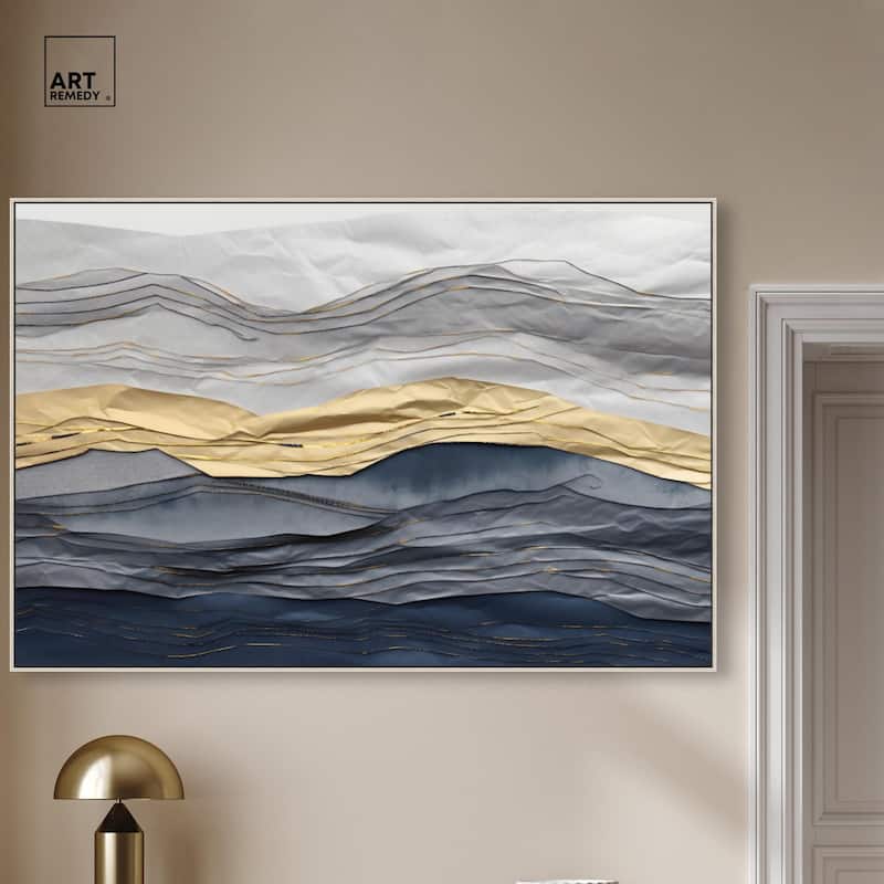 Flowing Golden Tide Canvas by Art Remedy
