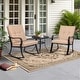 preview thumbnail 7 of 25, Solaura 3-piece Outdoor Patio Rocking Chairs Conversation Bistro Set
