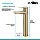 preview thumbnail 3 of 63, KRAUS Indy Single Handle 1-Hole Vessel Bathroom Faucet