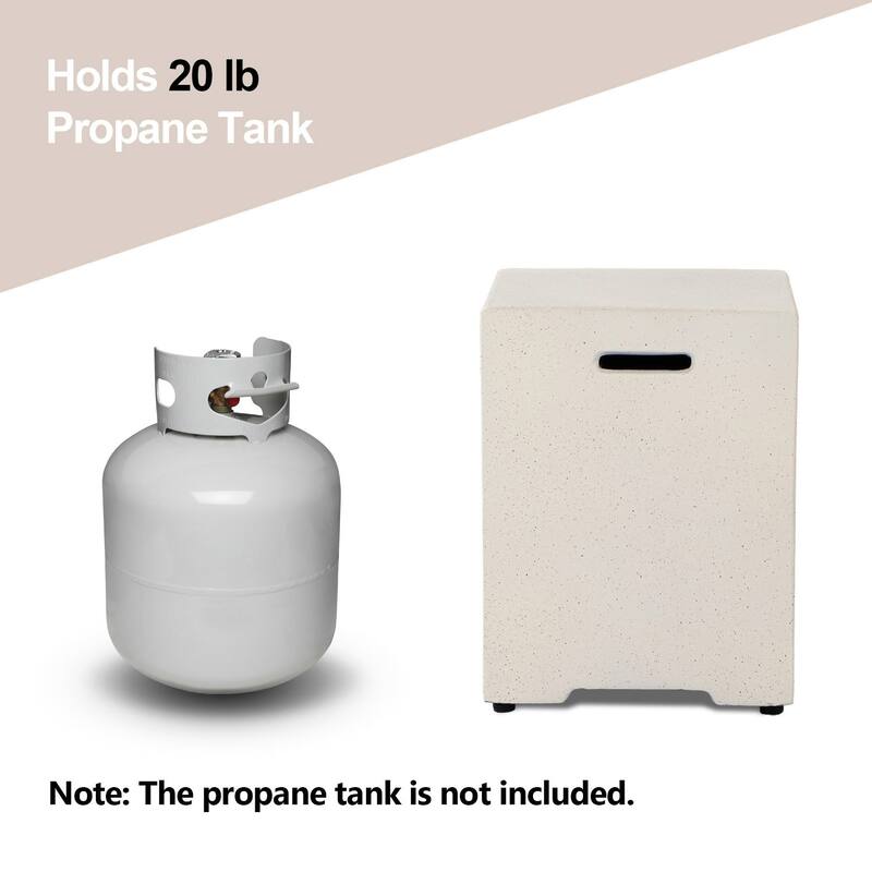 COSIEST Concrete Outdoor Propane Tank Cover Table