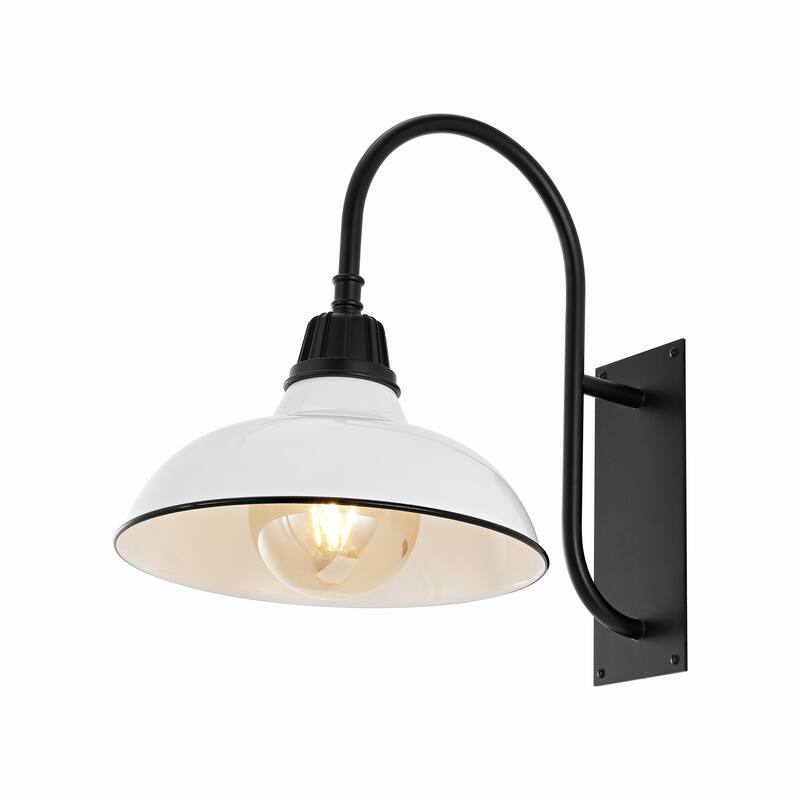 Wallace 12.25" Indoor/Outdoor LED Gooseneck Arm Sconce, By JONATHAN Y - 12.25 - White