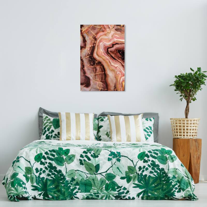 Wynwood Studio Canvas Abstract Doll Memories - Safari inspo Pink and Light Pink Glam Wall Art Canvas Print - 36 x 24