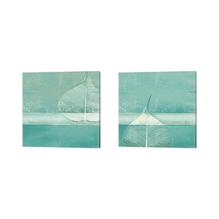 Patricia Pinto 'Less is More on Teal' Canvas Art (Set of 2)