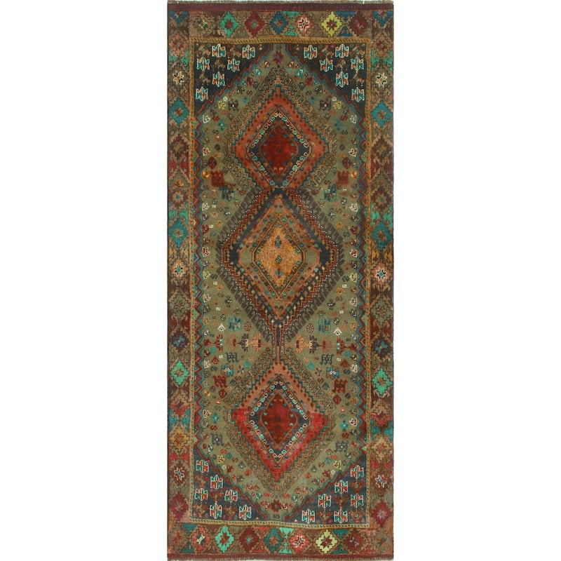Fine Vintage Distressed Zakia Grey/Charcoal Runner - 3'0" x 7'8"