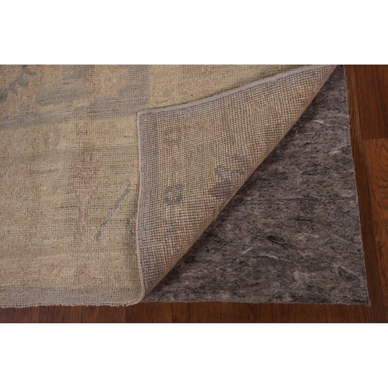 Earth Tone Oushak Vegetable Dye Area Rug Hand-Knotted Wool Carpet - 6'9" x 8'3"