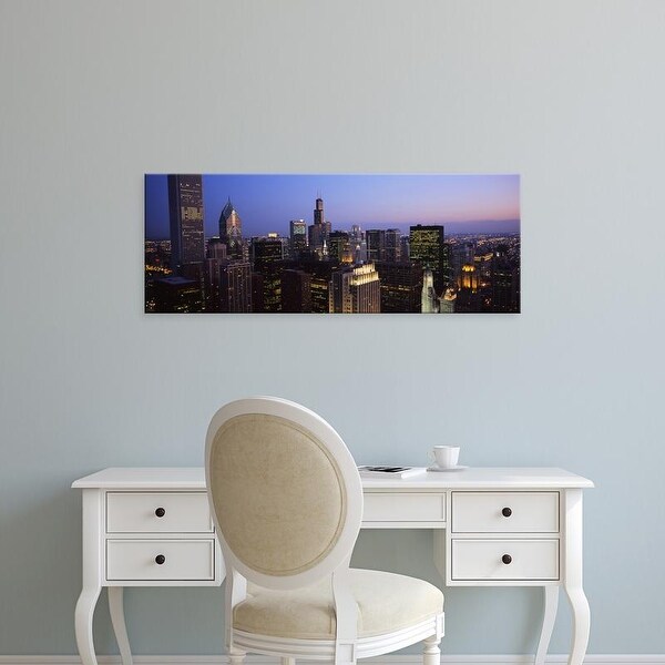 Easy Art Prints Panoramic Images's 'Skyscrapers in a city, Chicago, Illinois, USA' Premium Canvas Art