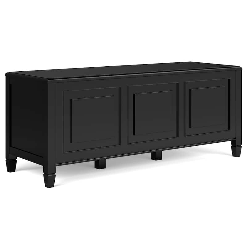 WYNDENHALL Hampshire Solid Wood 51 inch Wide Storage Bench Trunk and 40 inch Wide Storage Cabinet