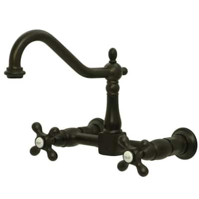 Elements Of Design New Orleans Double Handle 8" Center Wall Mounted