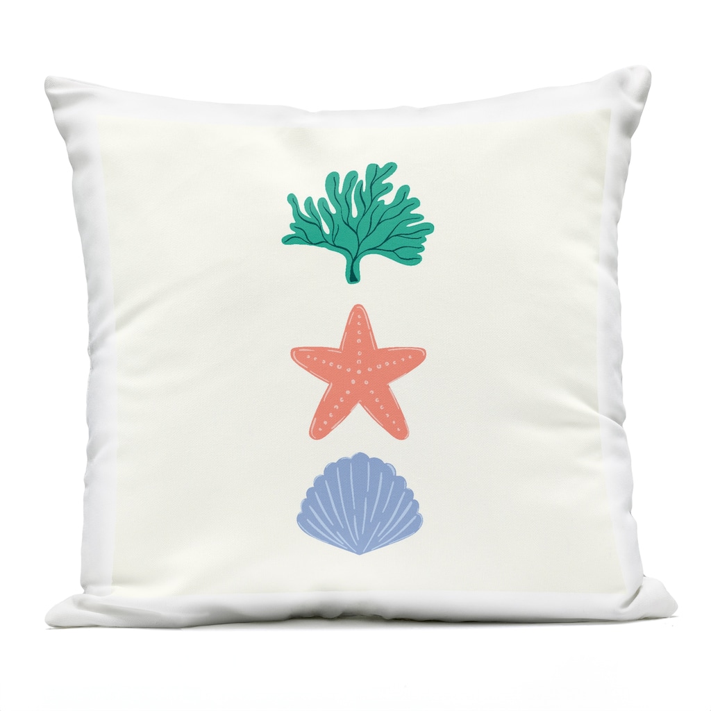 Stupell Coral & Sea Life Minimal Printed Outdoor Throw Pillow Design by Sazerelli Designs