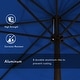 preview thumbnail 34 of 68, California Umbrella 7.5' Round Crank Lift Auto Tilt 8 Rib Aluminum Patio Umbrella, Bronze Finish, Olefin Royal Blue Fabric