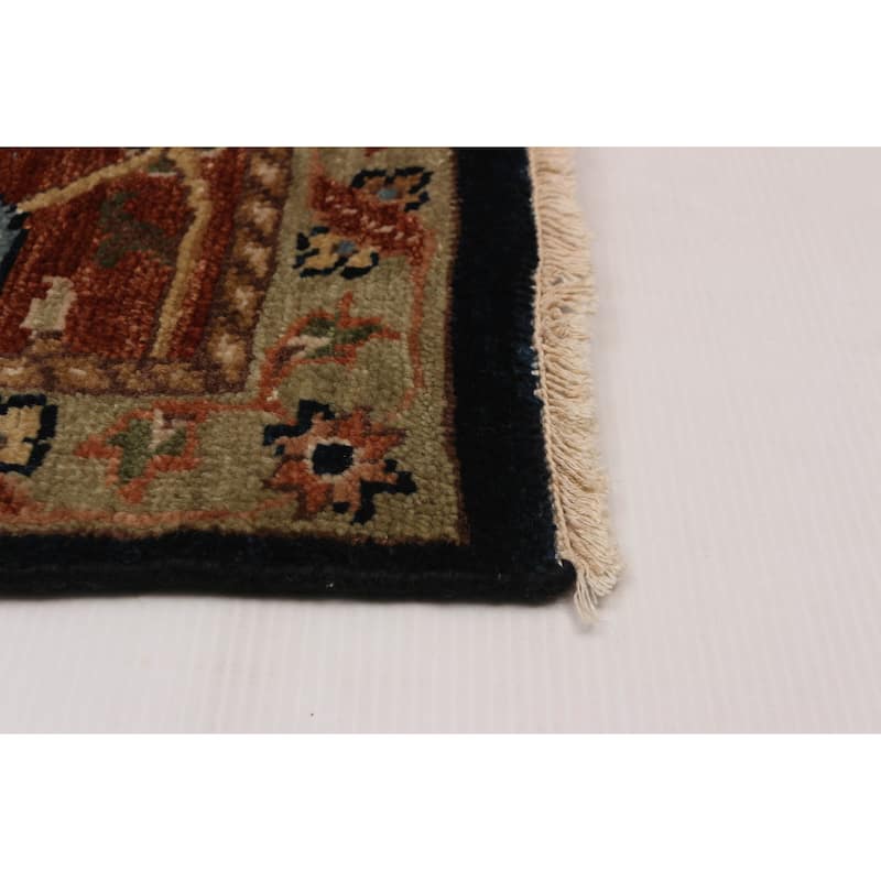 ECARPETGALLERY Hand-knotted Jules Sultane Dark Navy Wool Rug - 7'11 x 10'0