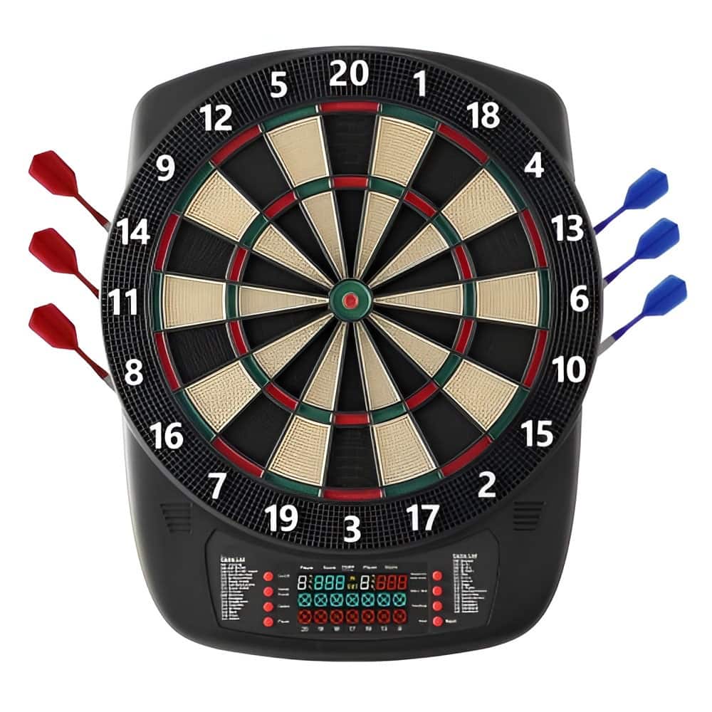 Premium Electronic Dartboard with LCD Color Display 43 Games 8 Player Support Soft Tip Darts Set Safe