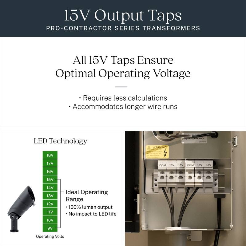 Pro Contractor Series 15V Transformer, Stainless Steel - Stainless Steel