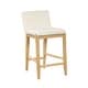 preview thumbnail 100 of 115, Gracie Modern Bar Stool, Boucle Upholstered Chair and Brushed Wooden Legs
