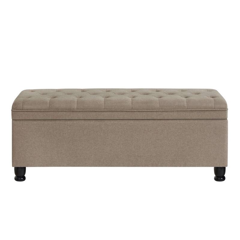 Storage Bench with Spindle Wooden Legs