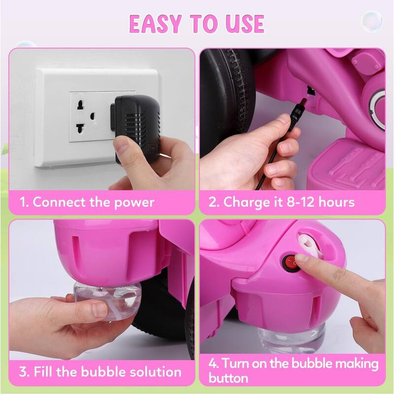 Kids Electric Motorcycle with Bubble Function