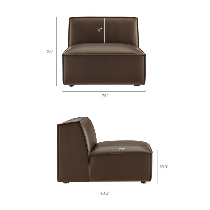 Restore 3-Piece Vegan Leather Modular Sofa Set