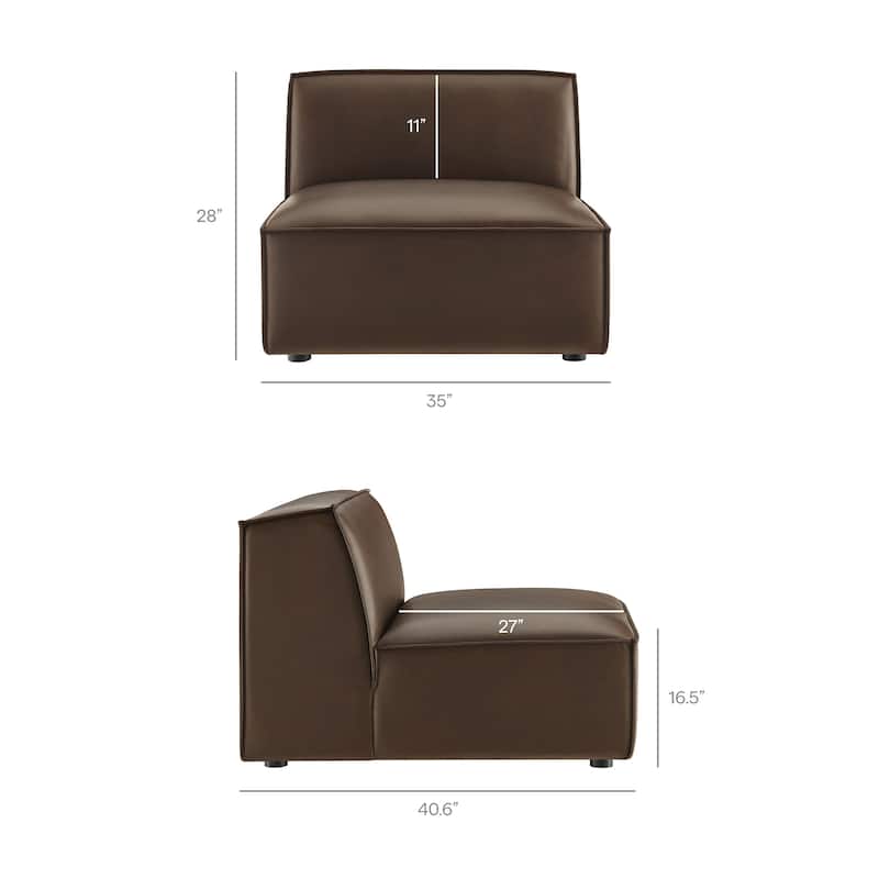 Restore 5-Piece Vegan Leather Modular L-Shaped Sofa