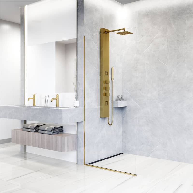 Vigo Kingsley Thermostatic Shower Panel with Shower Head, Hand Shower,