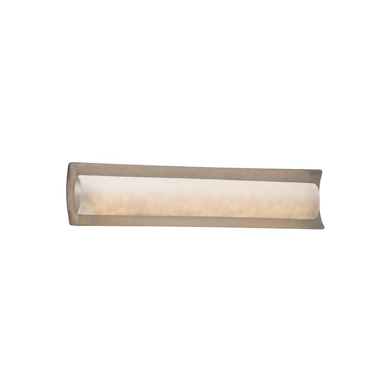 Justice Design Clouds Lineate 22-inch Brushed Nickel ADA LED Wall/ Bath bar - Brushed Nickel, Off-White