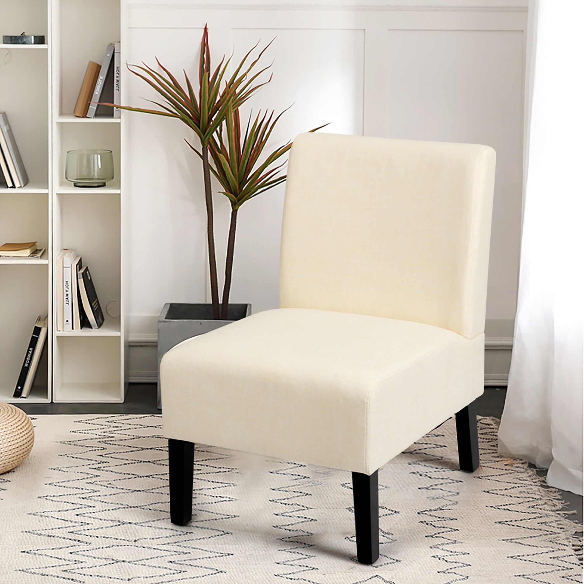 Costway armless accent chair modern velvet leisure chair deals