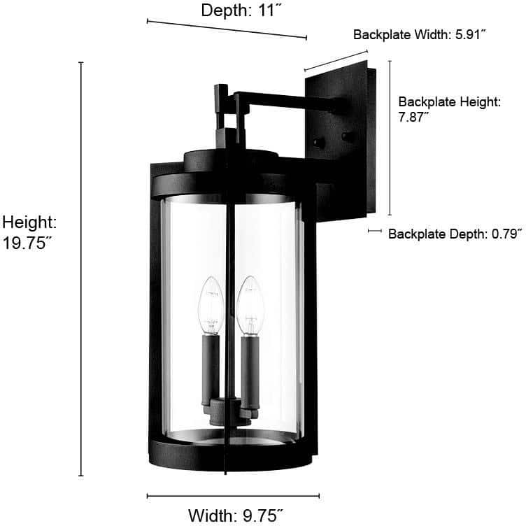 Millennium Lighting 91522 Ellway 2 Light 20" Tall Outdoor Wall Sconce