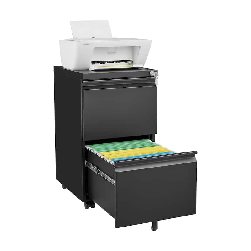 2 Drawer File Cabinet with Lock