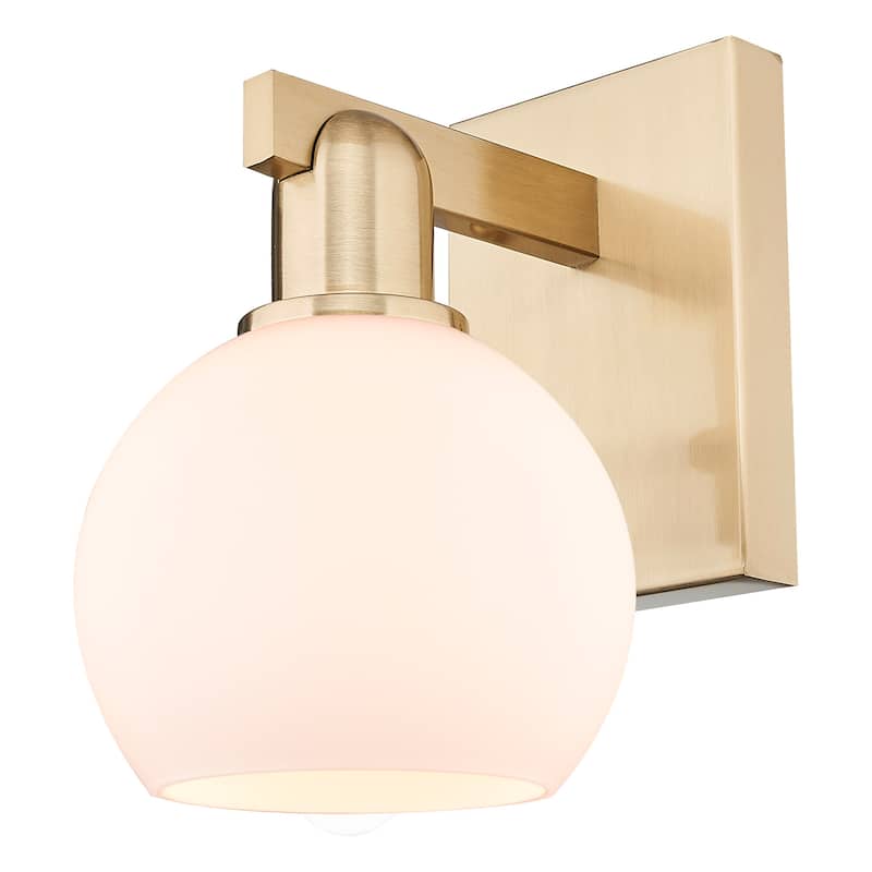 Innovations Lighting 716-1W-10-6 Athens Sconce Athens 10" Tall Wall - Champagne Bronze / Matte White