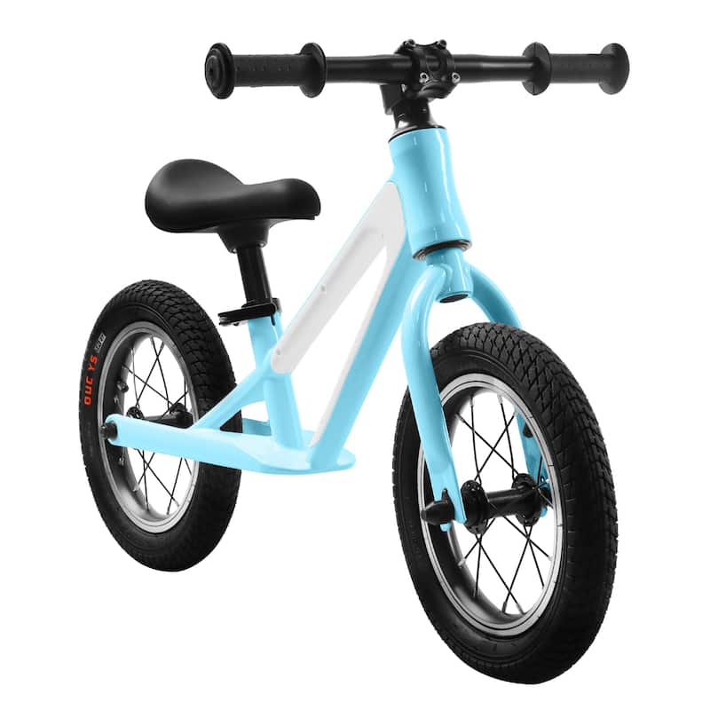 12" Toddler Balance Bike with Rubber Foam Tires and Adjustable Seat - Blue
