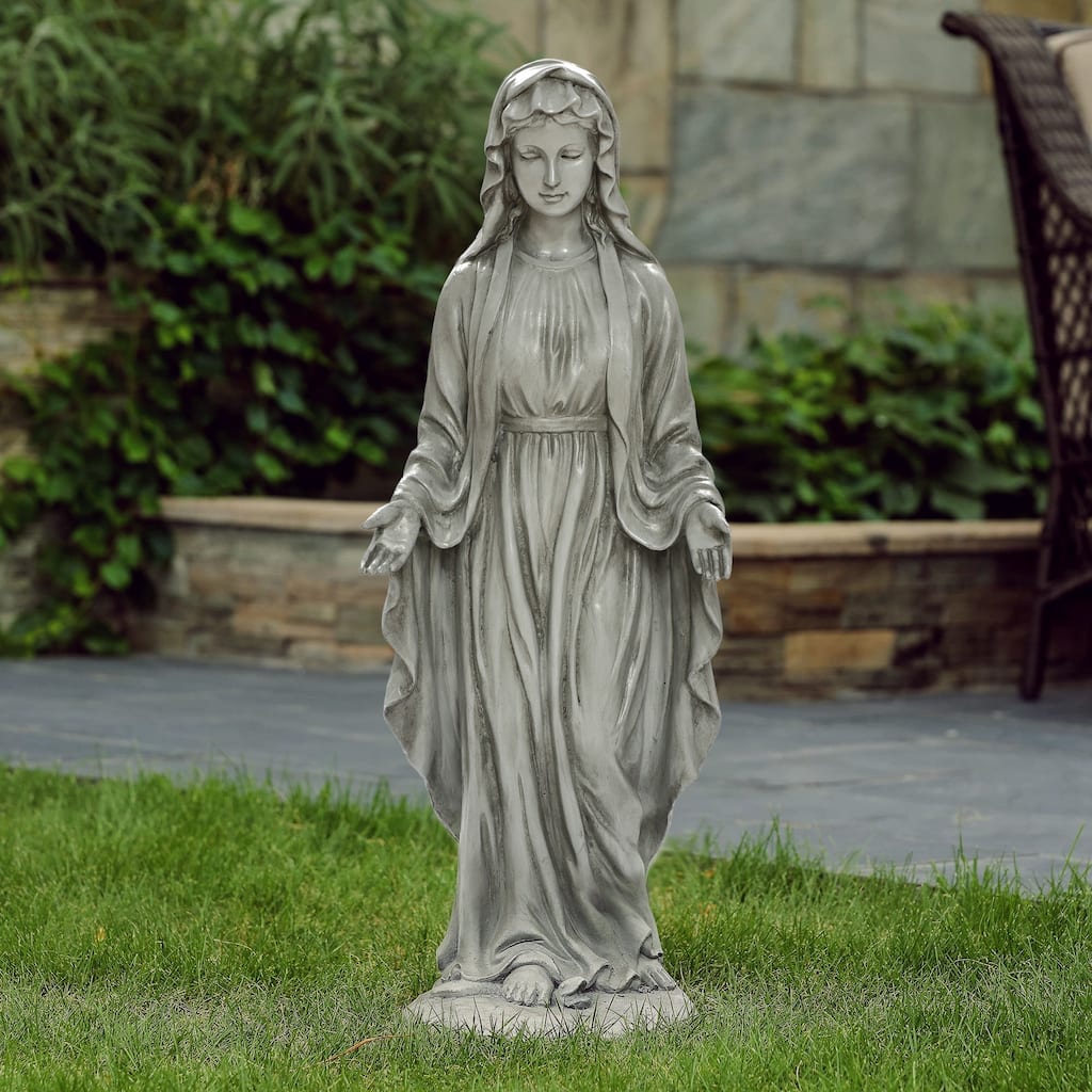 30.5"H Virgin Mary Blessed Mother Outdoor Garden Statue Sculpture