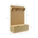 preview thumbnail 4 of 16, Soma Fluted 3-in-1 Hall Tree With Storage Bench and Coat Rack