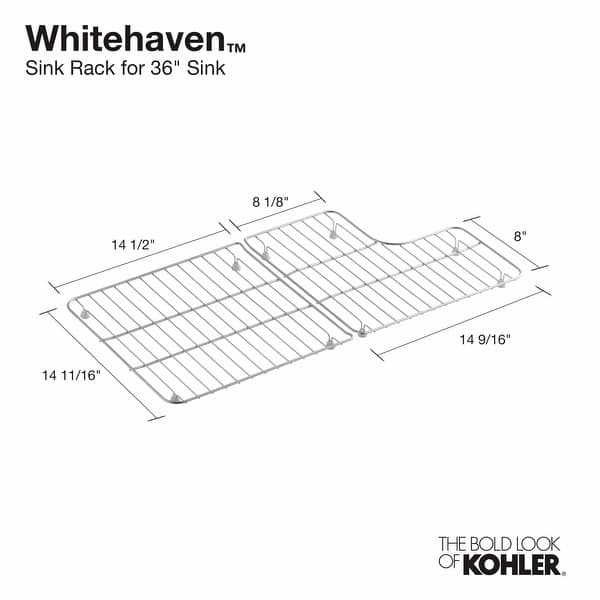 Kohler Whitehaven Stainless Steel Right and Left Bottom Sink Racks
