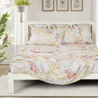 Floral printed sheet set