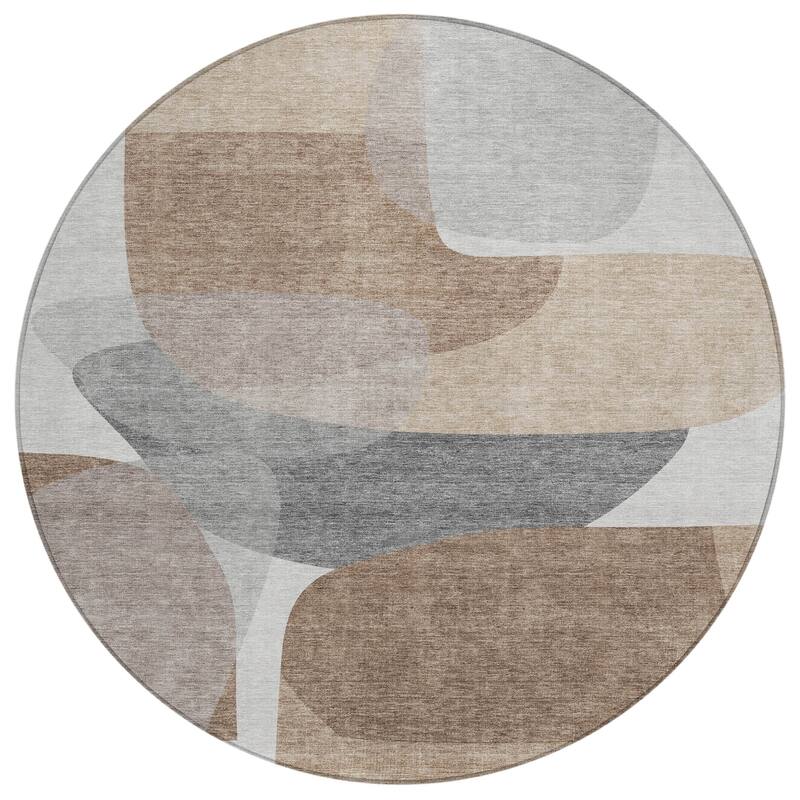 HomeRoots Abstract Transitional Rectangle Outdoor Rug