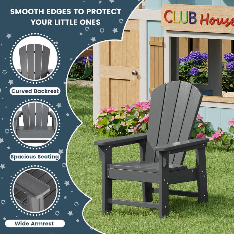 Laguna Kids Outdoor Poly Adirondack Chair (Set of 4)