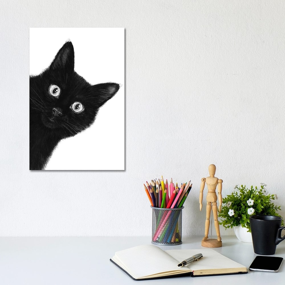 iCanvas "Black Cat" by Valeriya Korenkova Canvas Print
