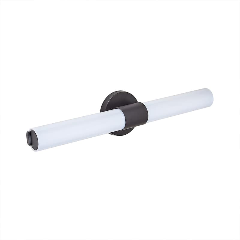Cylinder LED bathroom & vanity light mount with transulucent acrylic 18W - Oil Rubbed Bronze - 4.25" H x 24"W x 3.25"D