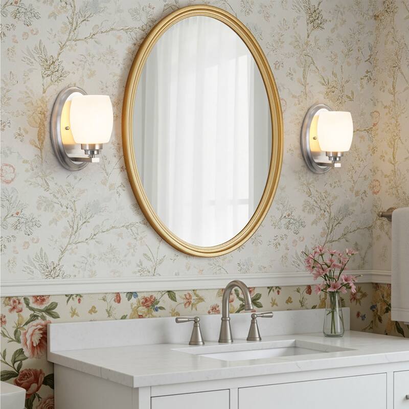 C Cattleya Vanity Light Indoor Wall Sconce Light with White Opal Glass