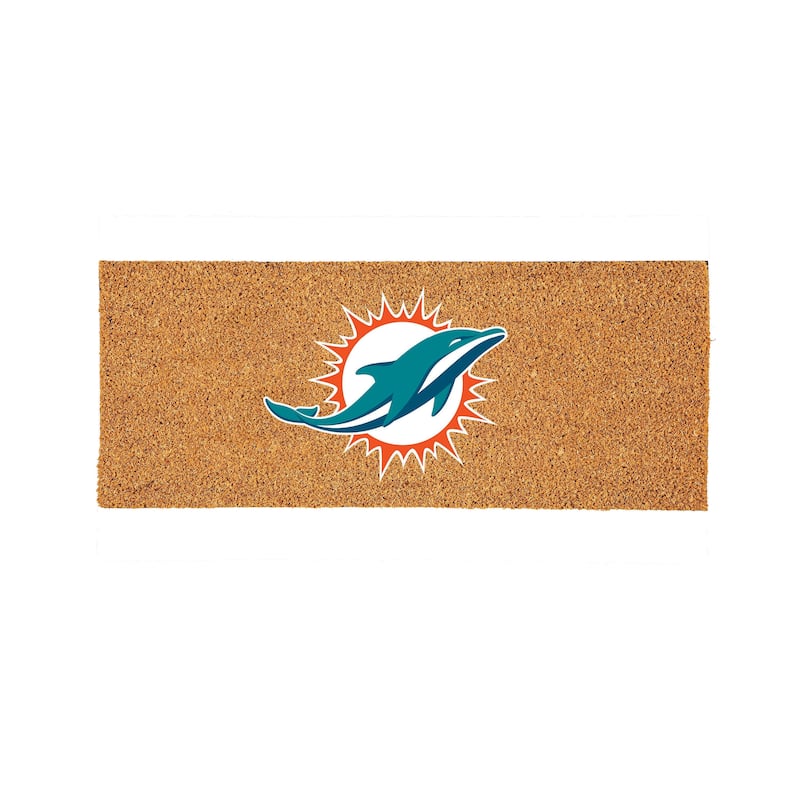 Miami Dolphins Full Color Indoor/Outdoor Coir Mat