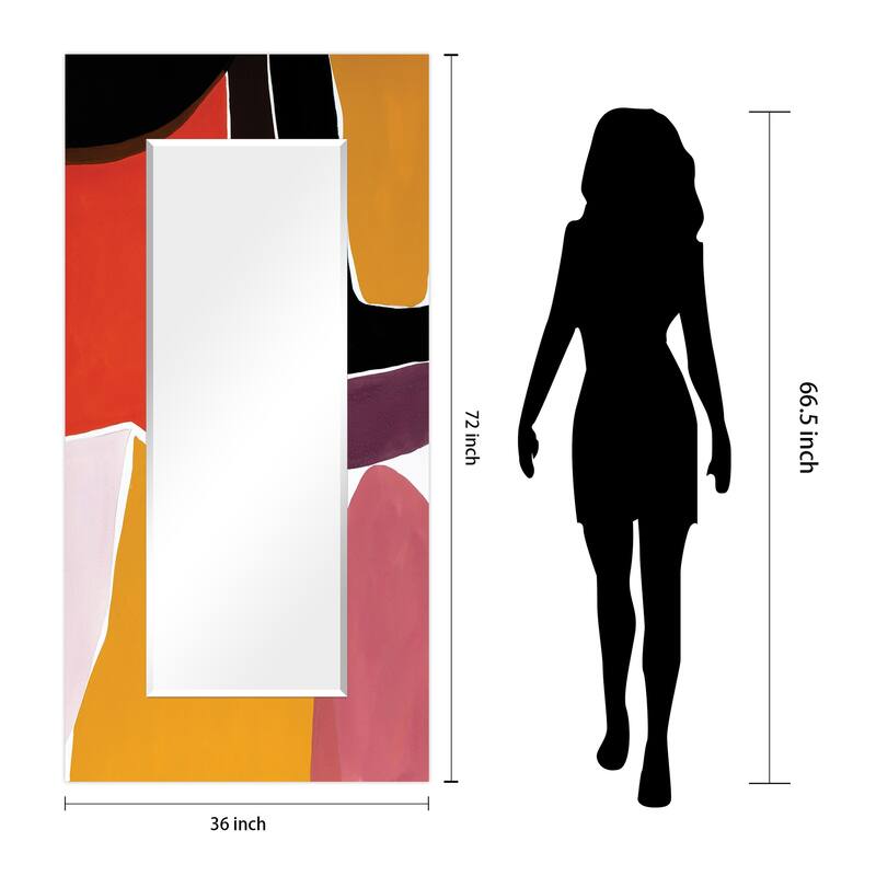 Abstract Rectangular Beveled Wall Mirror, Leaner,Large Mirror, Bathroom Mirror,Cheval Mirror,Ready to Hang