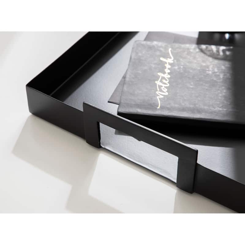 Kate and Laurel Myo Metal Rectangle Tray
