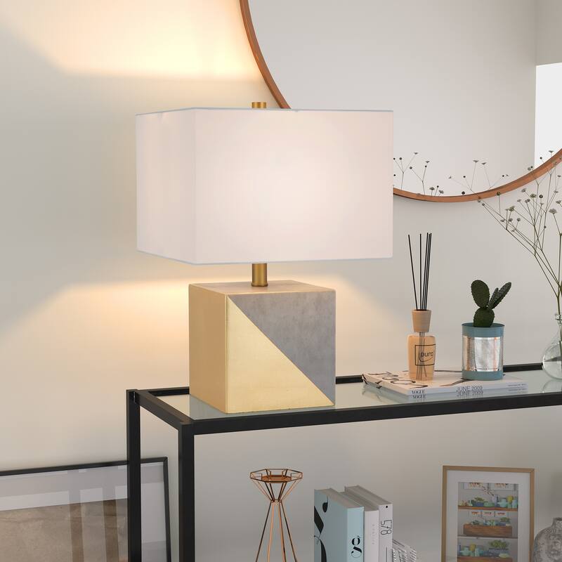 Carson Carrington Saitaniemi Gold Dipped Concrete Table Lamp
