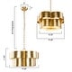 preview thumbnail 10 of 12, 19.7" Distressed Gold 2-Tier Metal 5-Light Diammable Chandelier Ceiling Light