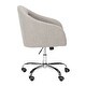 preview thumbnail 7 of 7, SAFAVIEH Amy Tufted Linen Chrome Leg Swivel Adjustable Office Chair - 24" x 22" x 31.9"