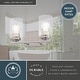 preview thumbnail 5 of 10, Park Ridge Bathroom Vanity Lighting Wall Fixture, Clear Glass Shade, Dimmable, LED Compatible, Over Mirror Mount Steel