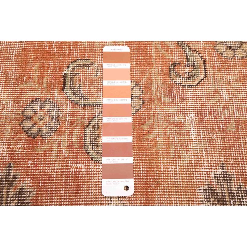 ECARPETGALLERY Hand-knotted Antalya Vintage Copper Wool Rug - 5'10 x 8'10