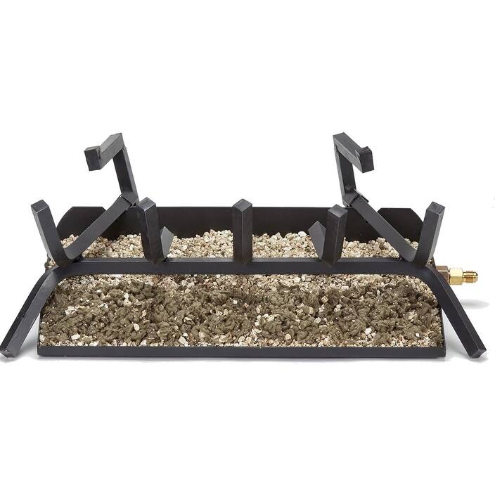 HearthSense Natural Gas Vented Fireplace Logs Set with Match Light, 55000 BTU, Heats up to 2000 Sq. Ft, Mountain Oak, 24 Inches