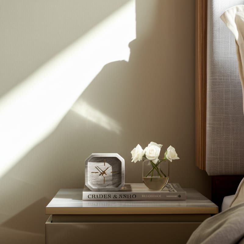 Modern Marble Octagon Decorative Table Clock